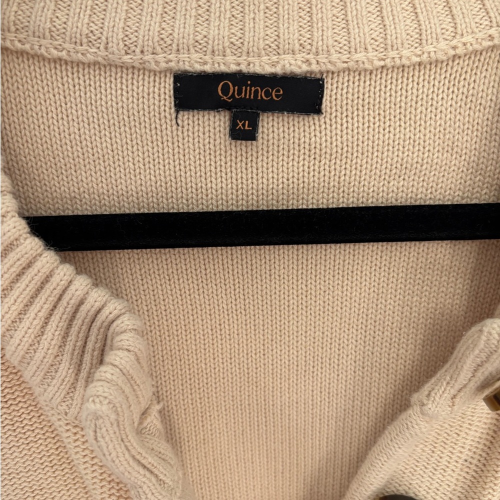 Quince 100% Organic Cotton Cropped Cardigan Size XL - Picture 3 of 8